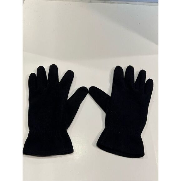 Quechua Men’s Fleece Faux Leather Trim Black Gloves Lined One Size See Notes - Picture 7 of 12